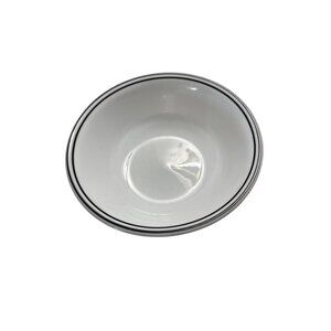 Corelle By Corning City Block Black Double Stripe Cereal Bowl White 6.25” USA